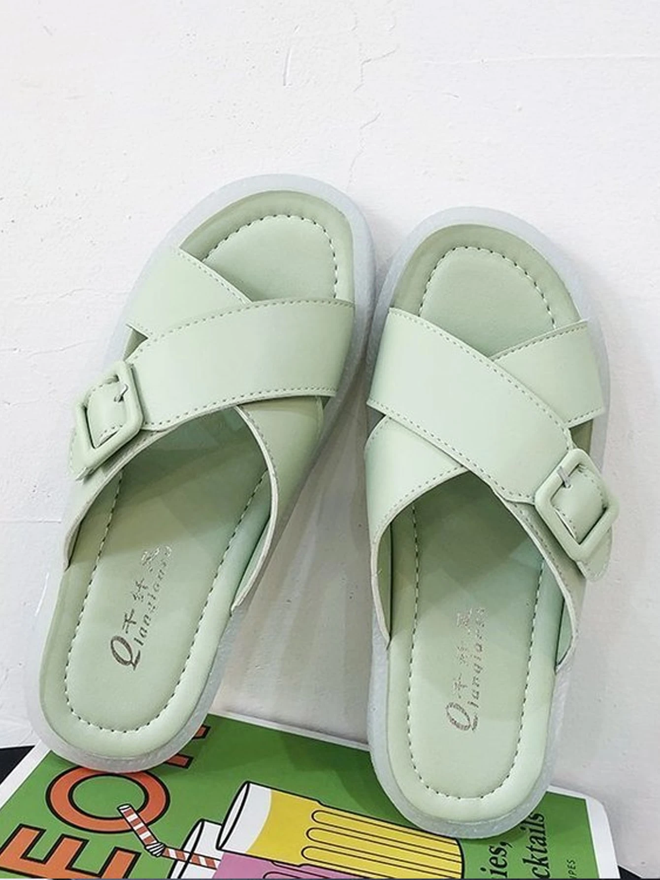 fluffy sliders wide fit