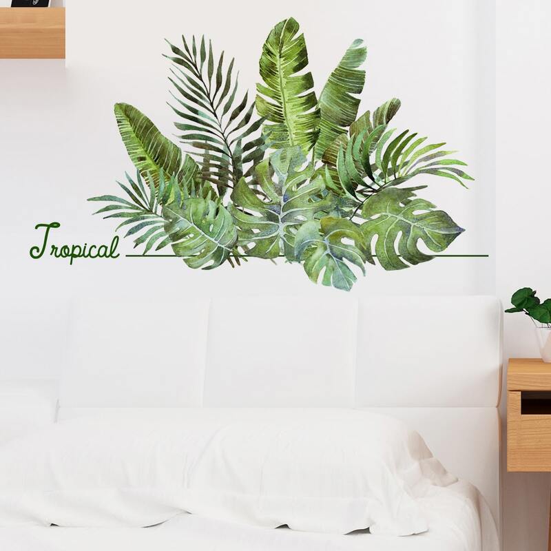 

Tropical Print Wall Sticker, Green