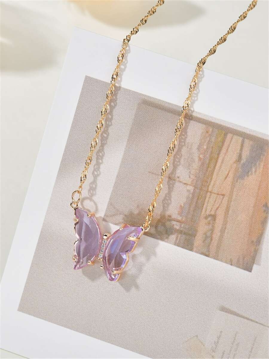 Butterfly Decor Necklace SHEIN USA
