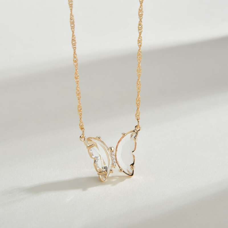 

Butterfly Decor Necklace, Gold