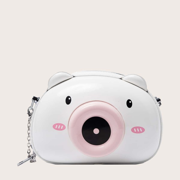 

Girls Cartoon Graphic Crossbody Bag, Beige