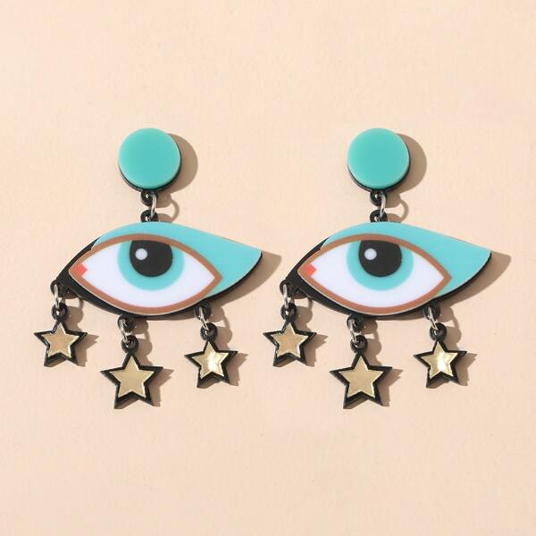 

Eye Charm Drop Earrings, Multicolor
