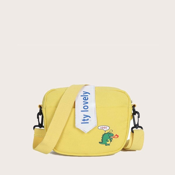 

Kids Cartoon Graphic Crossbody Bag, Yellow