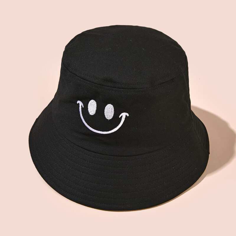 

Embroidered Bucket Hat, Black