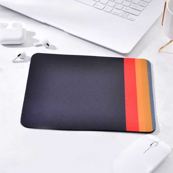 

1pc Rainbow Graphic Mouse Pad, Black