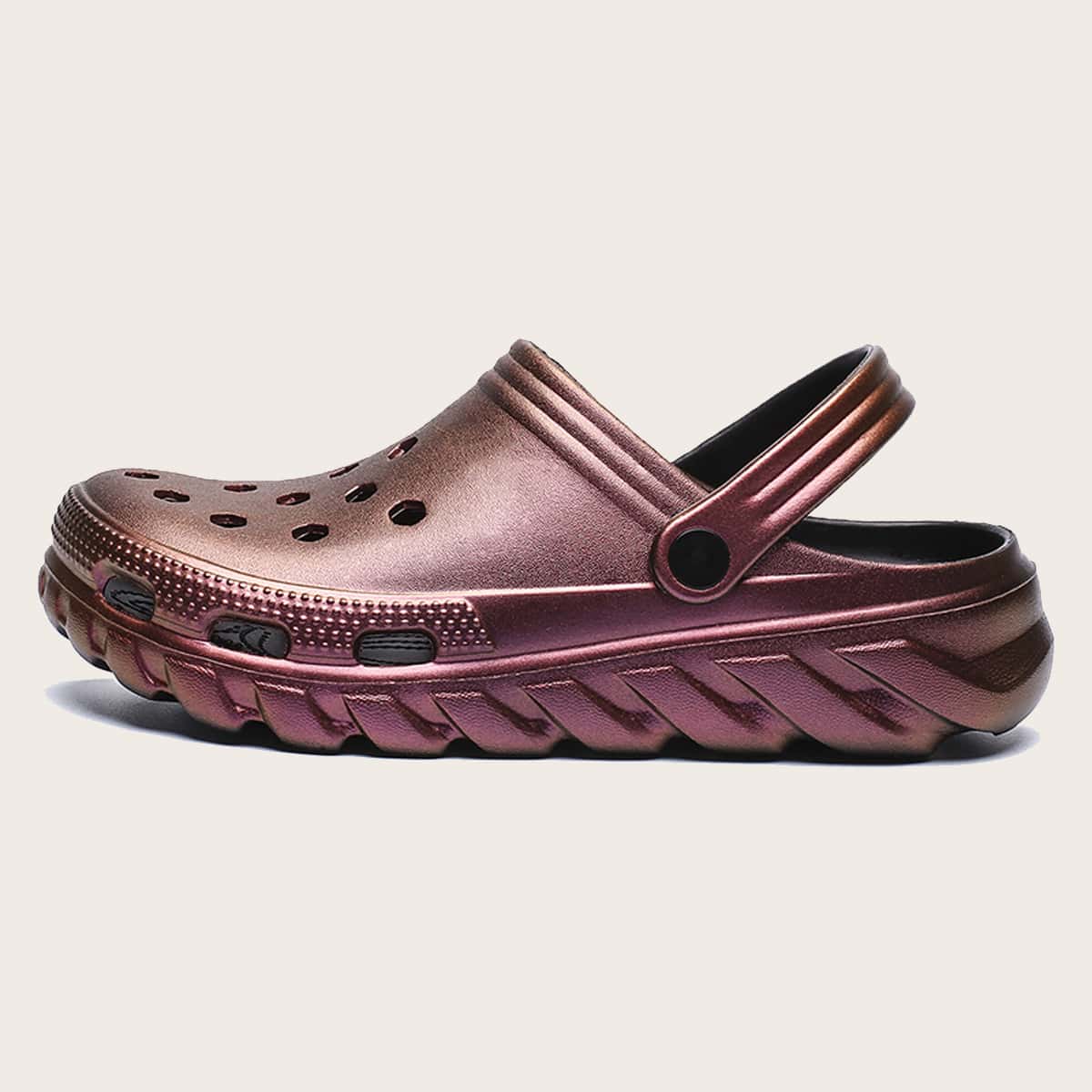 

Guys Hollow Out Two Way Wear Sandals, Gold