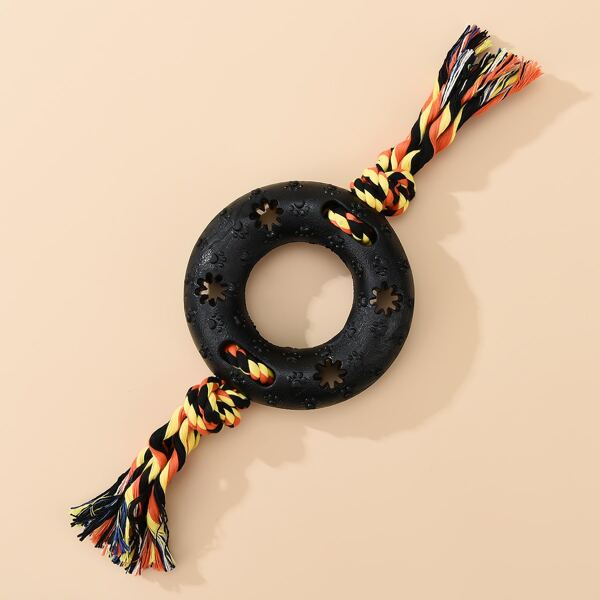 

1pc Ring Dog Chew Toy, Black