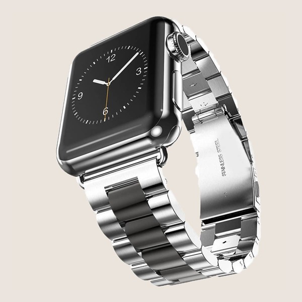 

1шт двухцветный широкий ремешок для iWatch из нержавеющей стали, Многоцветный