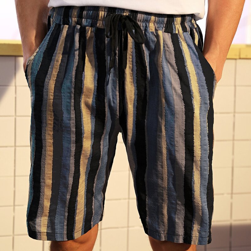

Guys Contrast Striped Drawstring Shorts, Multicolor