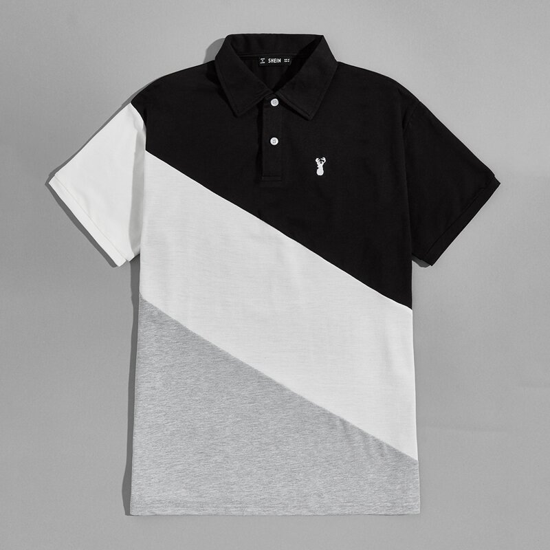 

Guys Colorblock Elk Embroidery Polo Shirt, Multicolor