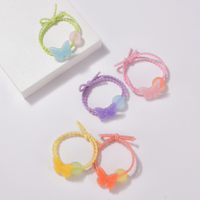 

5pcs Random Butterfly Hair Tie, Multicolor