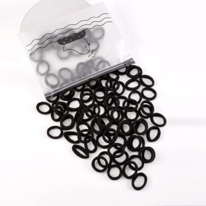 100pcs Solid Hair Tie