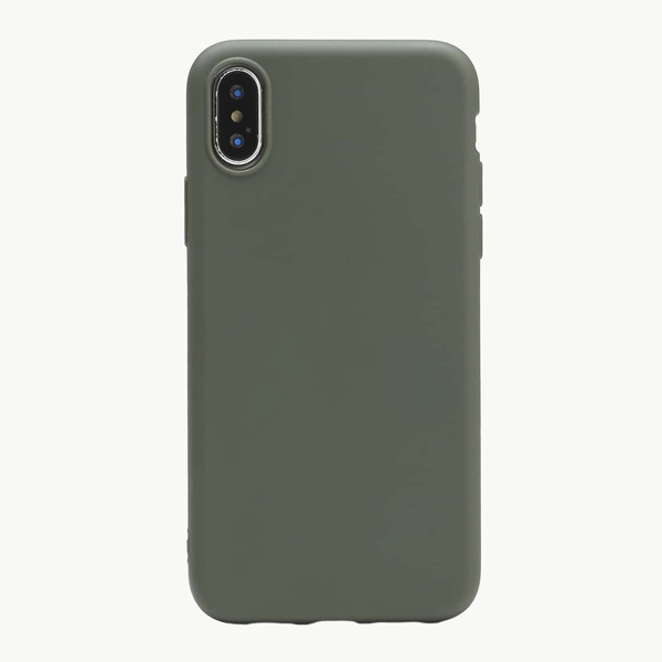 

1pc Solid iPhone Case, Green