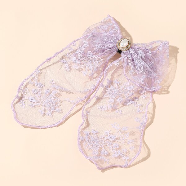 

Lace Hair Clip, Mauve purple