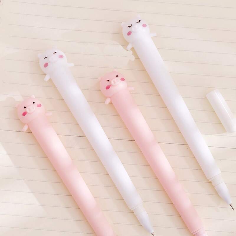 

4pcs Cartoon Pig Gel Pen, Multicolor