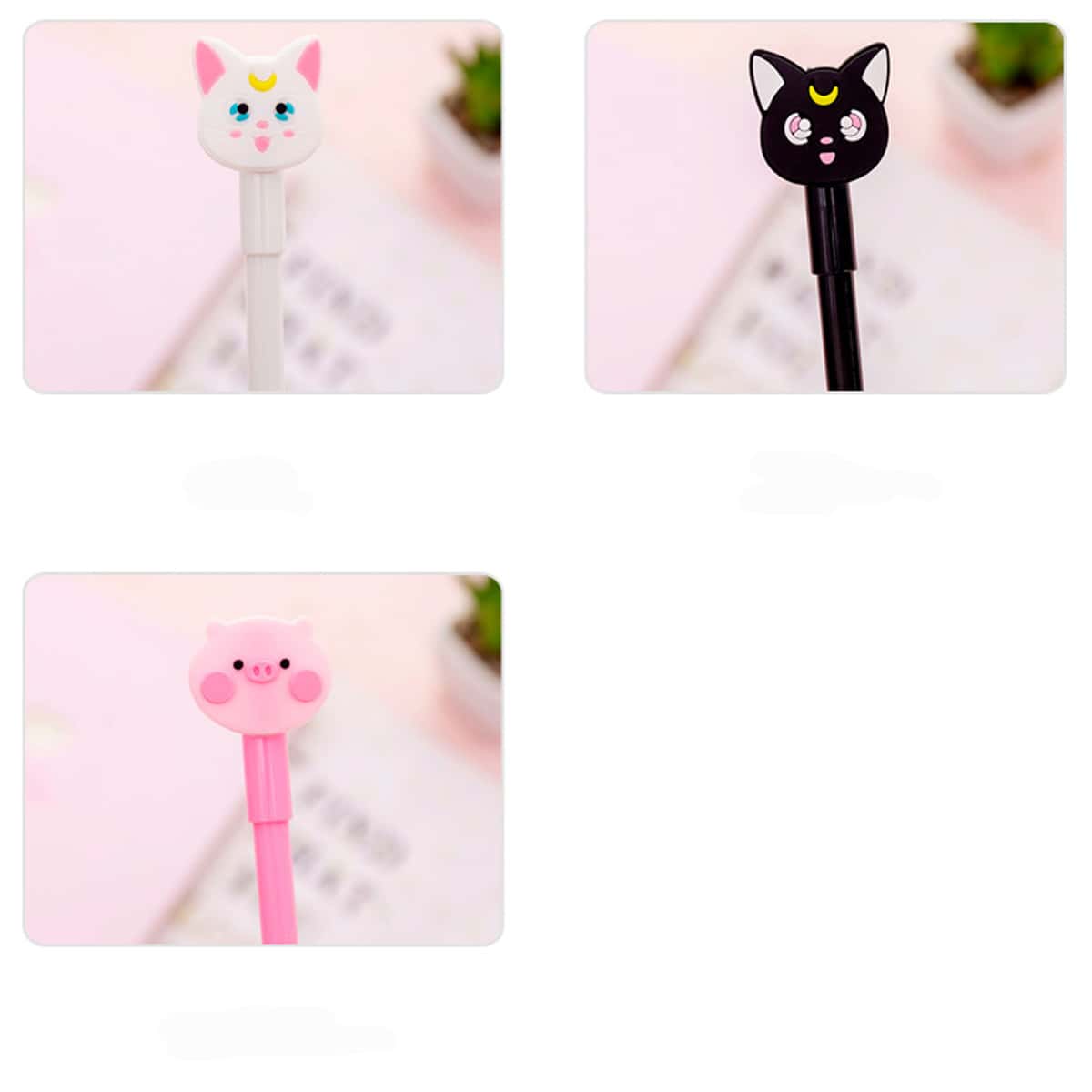 

6pcs Cartoon Gel Pen, Multicolor