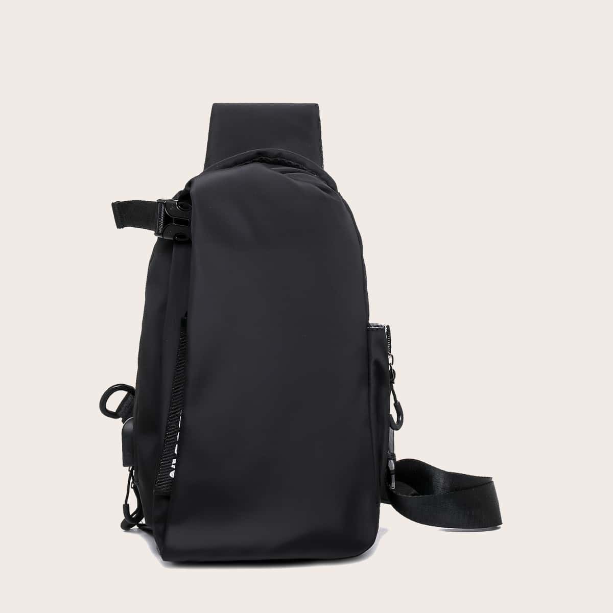 

Guys Minimalist Sling Bag, Black
