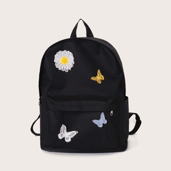 

Girls 3D Butterfly Decor Backpack, Black
