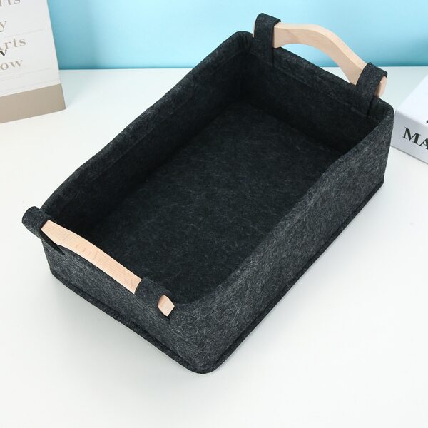 

Felt Storage Basket, Black
