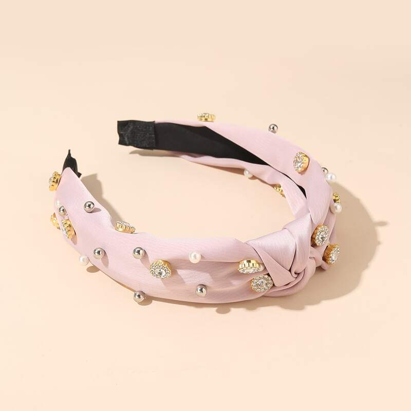 

Faux Pearl Decor Hair Hoop, Pink