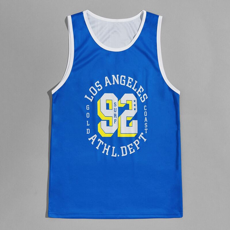 

Guys Letter Graphic Tank, Royal blue