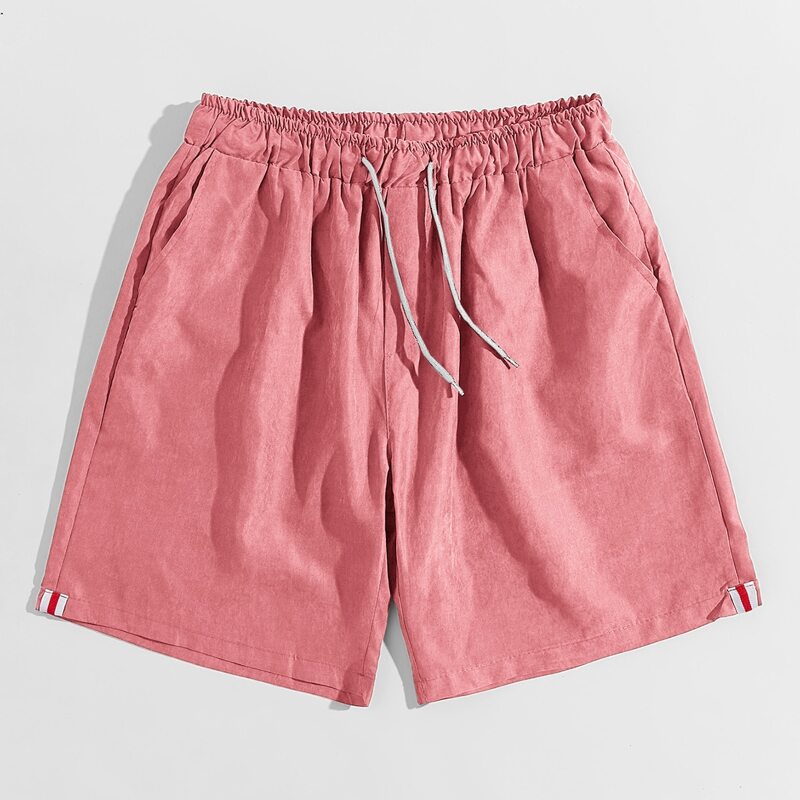 

Guys Solid Drawstring Shorts, Coral pink