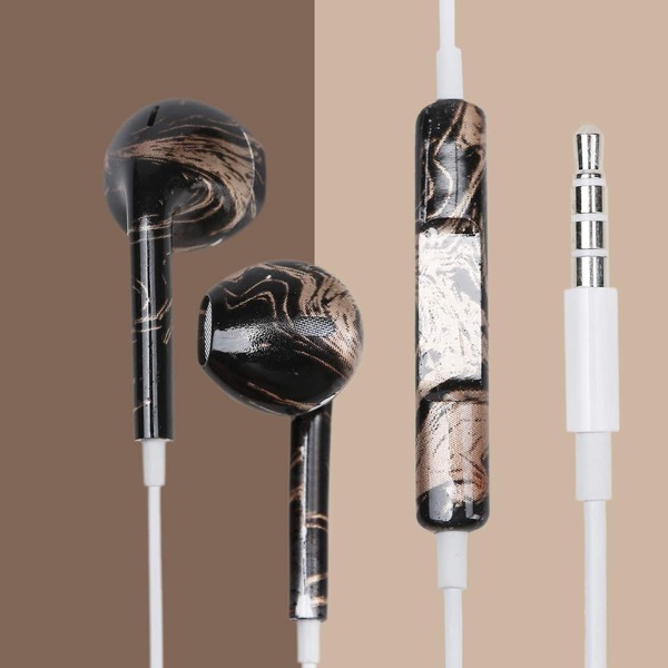 

1pc Marble Print In-ear Earphone, Multicolor