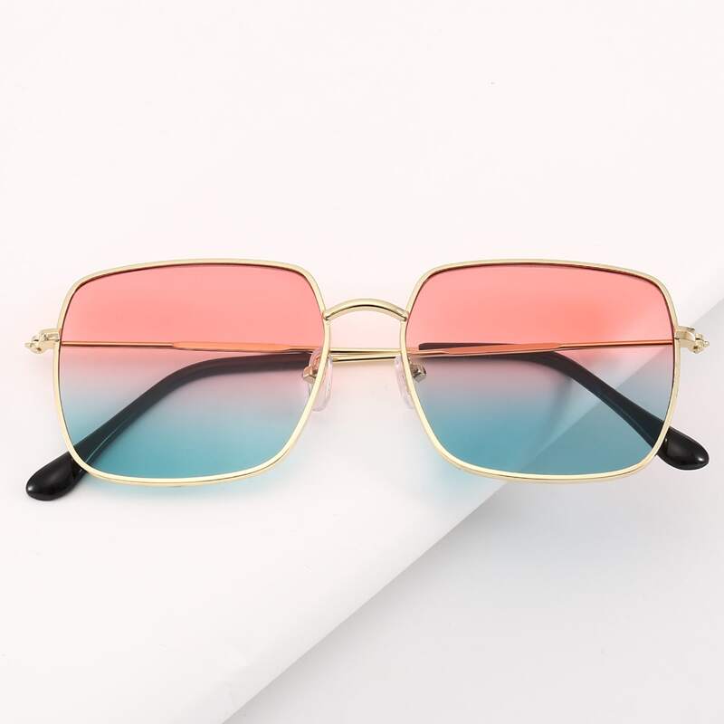 

Square Gradient Lens Sunglasses, Multicolor