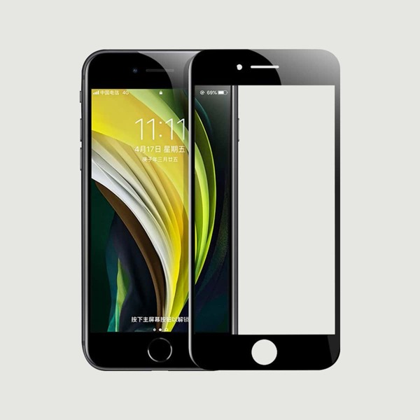 

1pc iPhone Full Coverage Tempered Glass Film, Clear