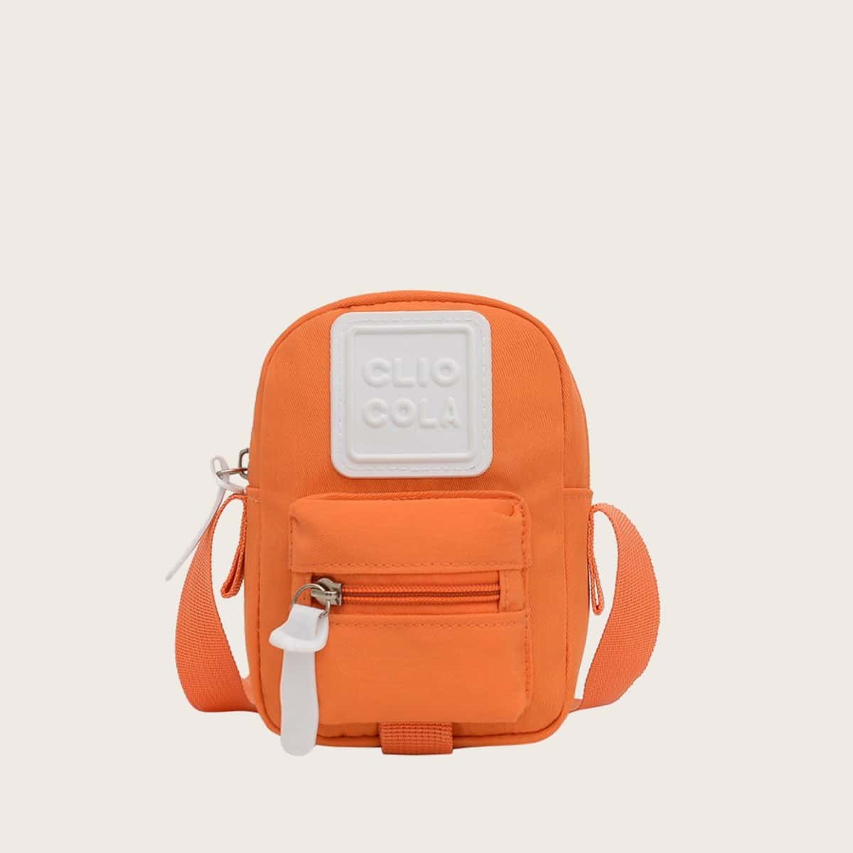 

Zip Pocket Crossbody Bag, Orange bright