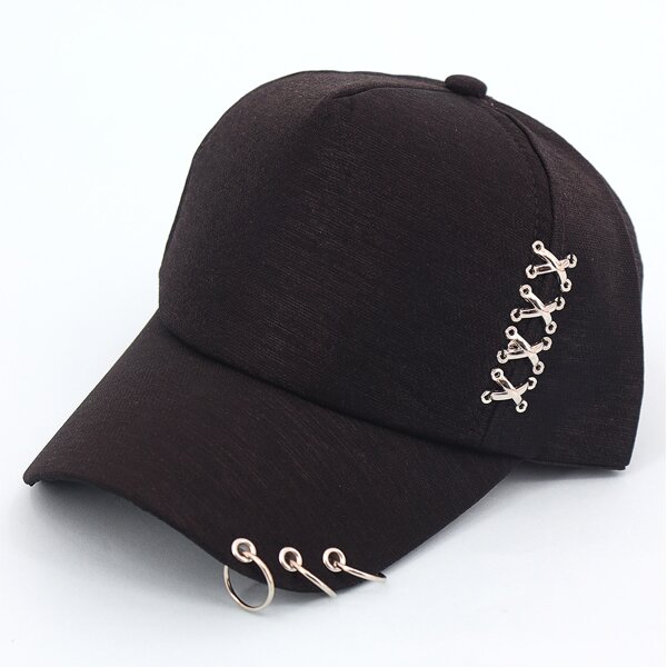

Kids Ring Decor Baseball Cap, Black