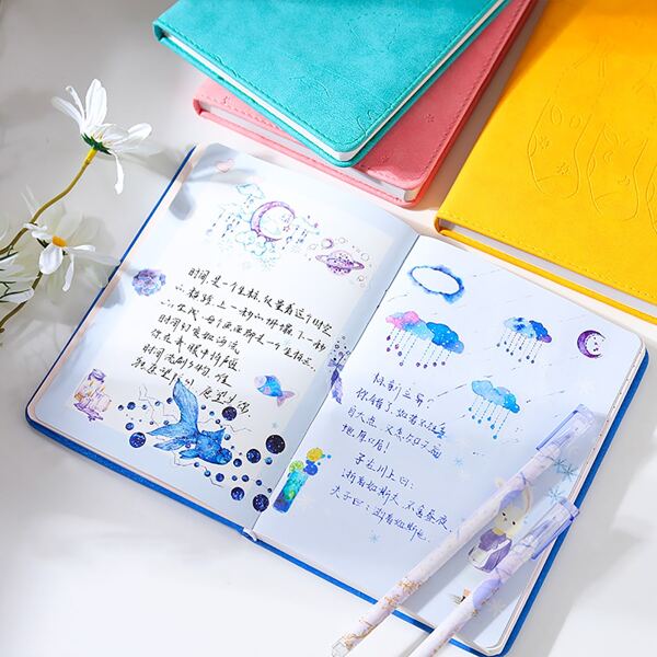 

1pack Graphic Print Cover Notebook, Multicolor