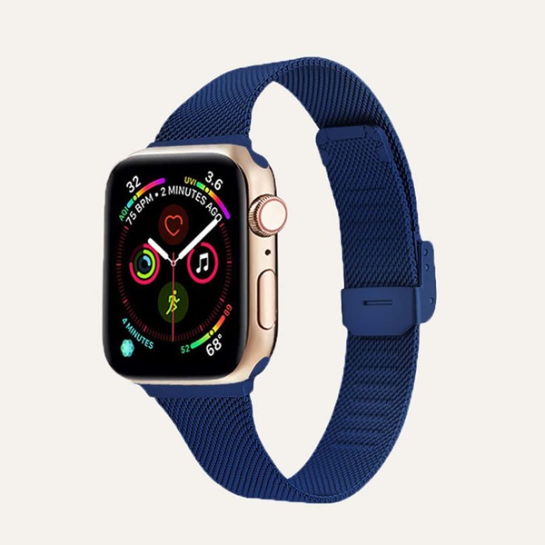 

1шт однотонный ремешок для iWatch из нержавеющей стали, Синий