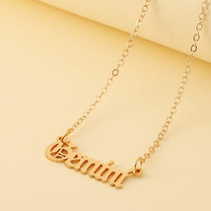 

Gold Letter Charm Necklace
