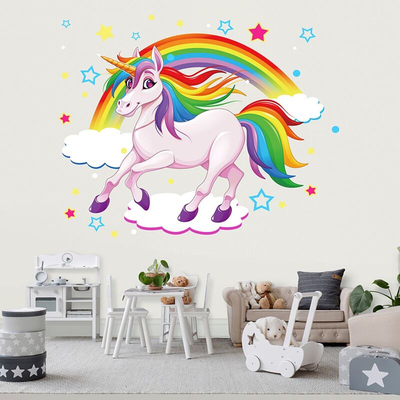 

Unicorn Print Wall Sticker, Multicolor