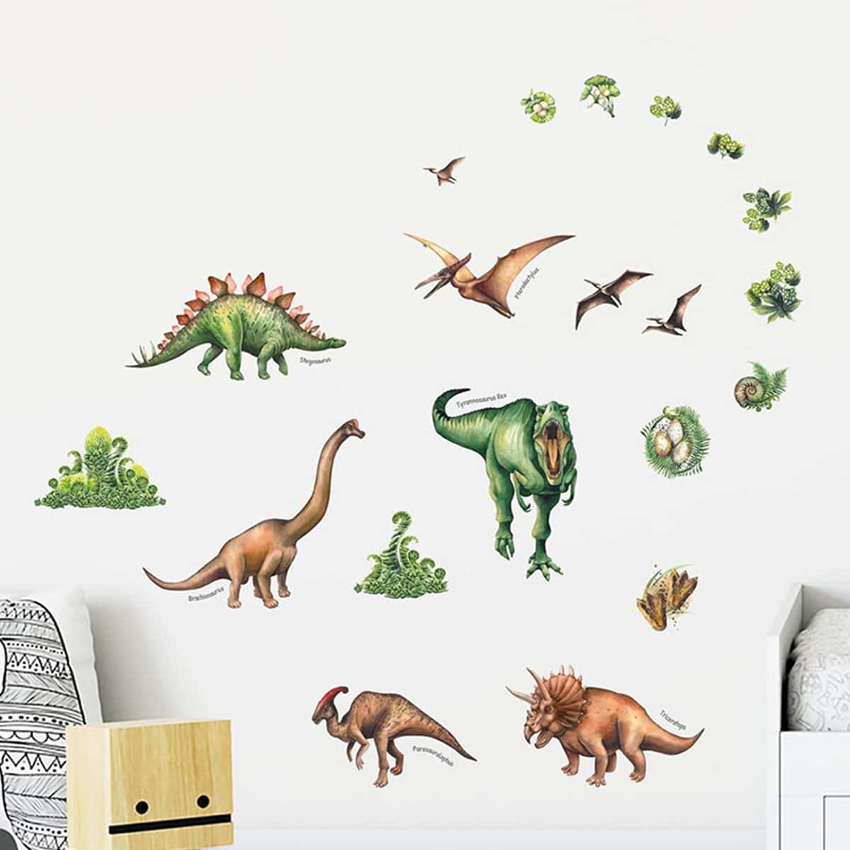 

Dinosaur Print Wall Sticker, Multicolor