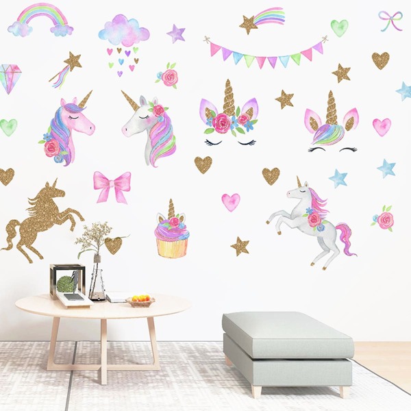 

Unicorn Print Wall Sticker, Multicolor