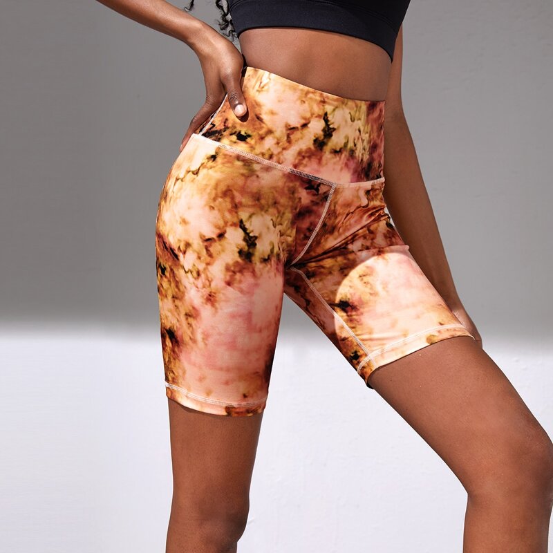 

Tie Dye Biker Shorts, Multicolor