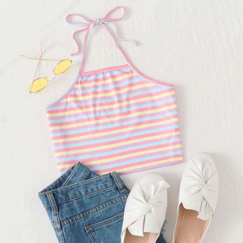 

Striped Halter Top, Multicolor