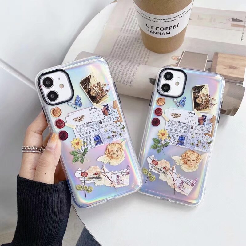 

Floral Holographic iPhone Case, Multicolor