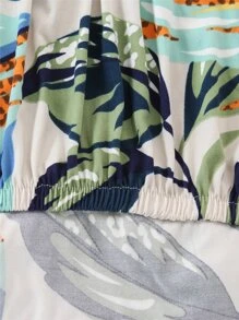 Funda de sofá elástica con estampado sin cojín - Multicolor - Ver 5