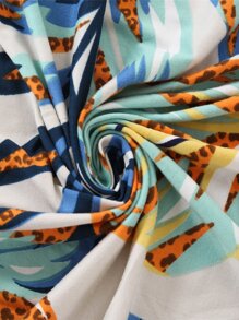 Funda de sofá elástica con estampado sin cojín - Multicolor - Ver 6