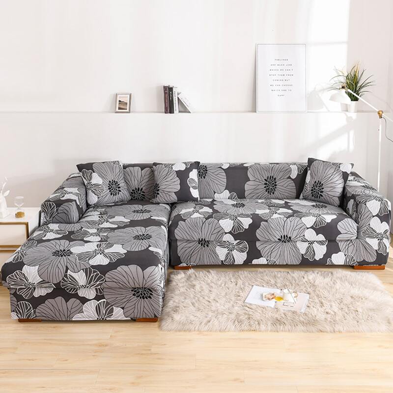 

1pc Flower Print Stretchy Sofa Cover Without Cushion, Multicolor