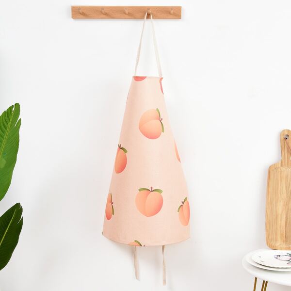 

Peach Print Apron, Multicolor