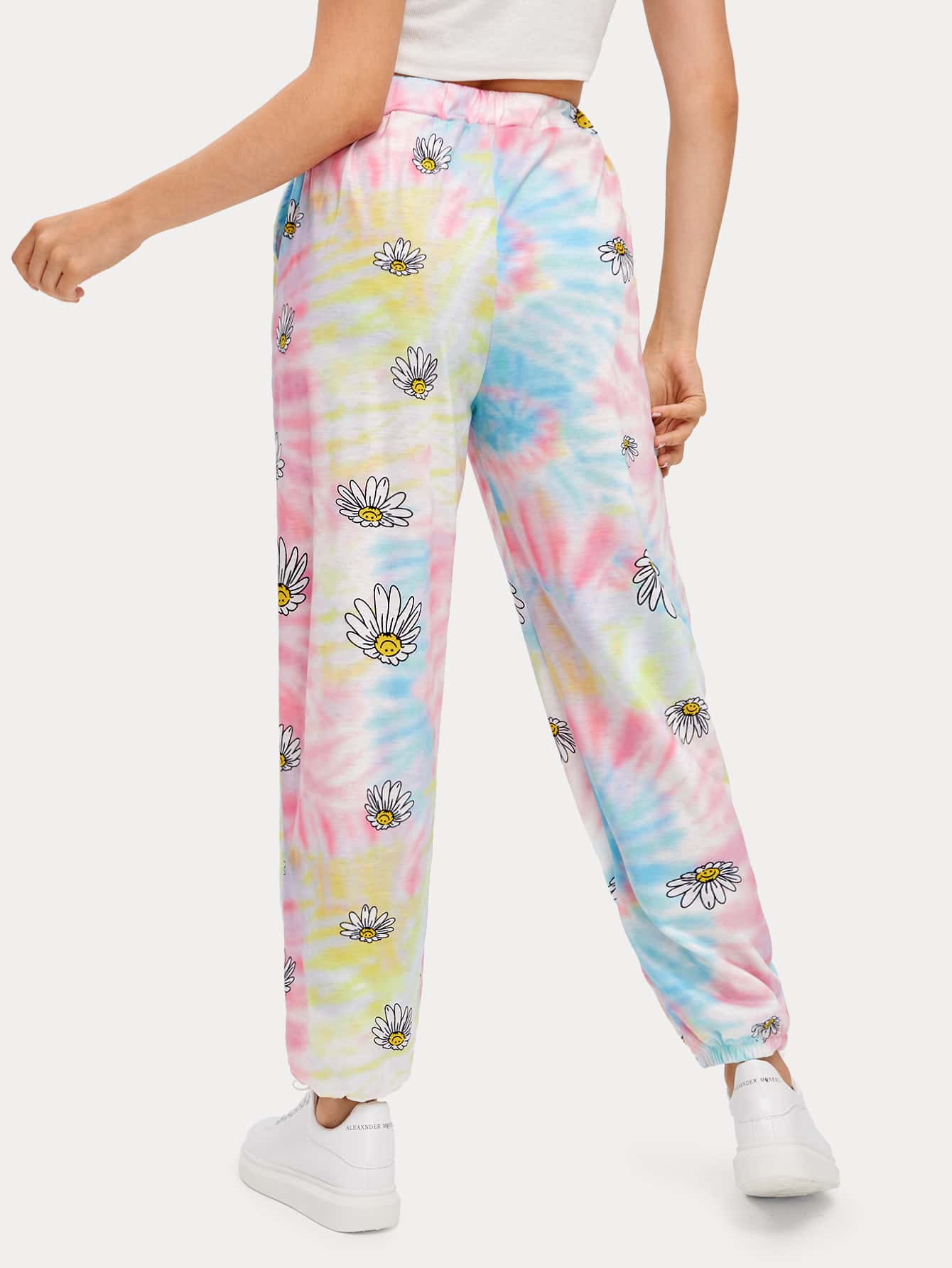 Daisy Print Tie Dye Joggers