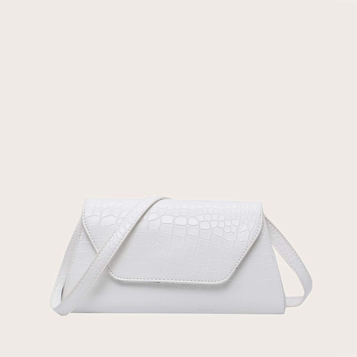 

Croc Baguette Bag, White