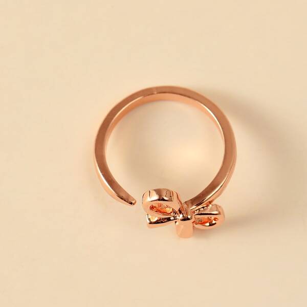 

Bow Decor Cuff Ring, Gold