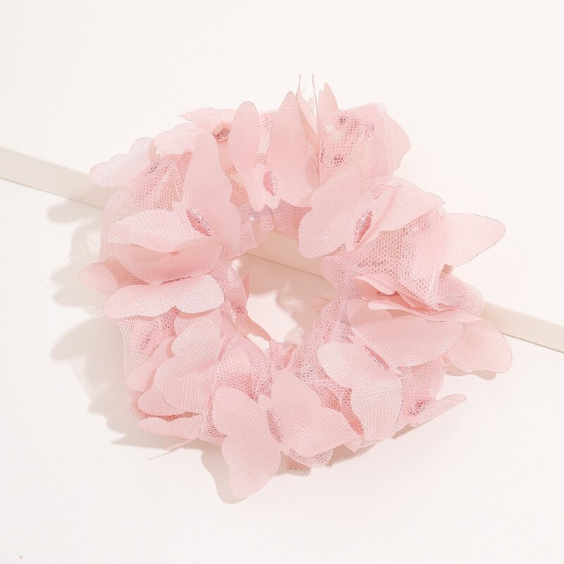 

Butterfly Mesh Scrunchie, Baby pink