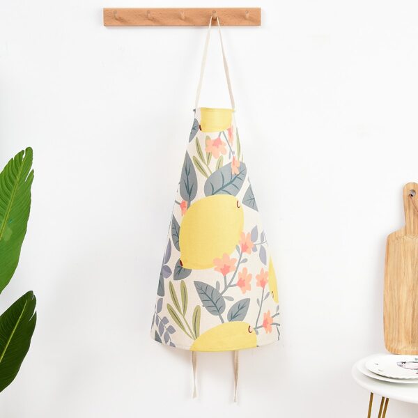 

Lemon Print Apron, Multicolor