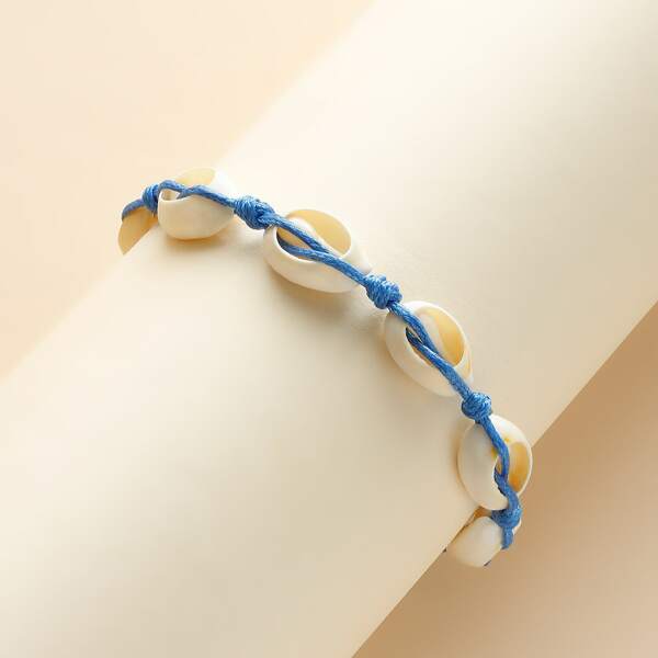 

Girls Shell Decor String Bracelet, Multicolor
